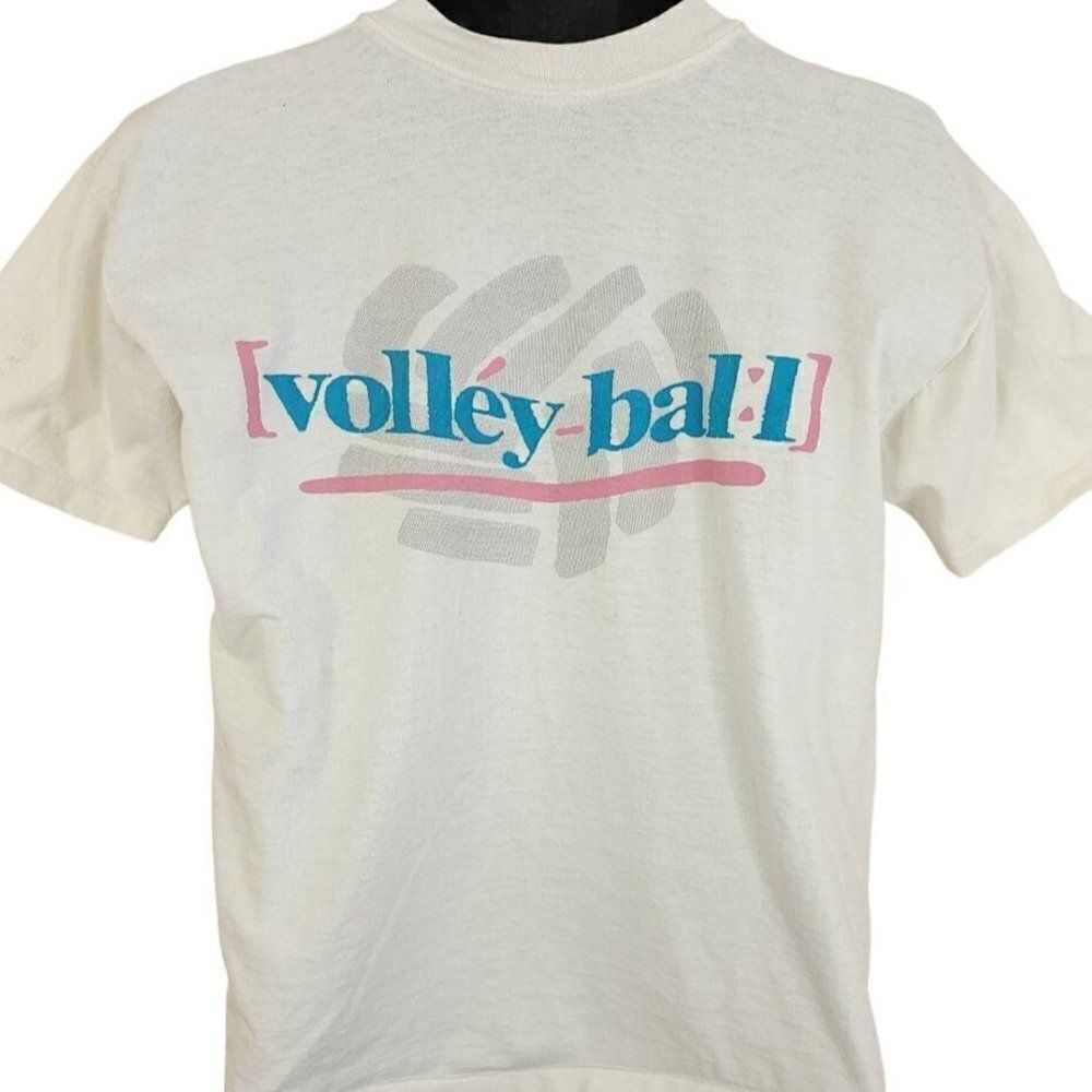 Mossimo Beach Volleyball T Shirt Vintage 80s Sports Made In USA Mens Size Large